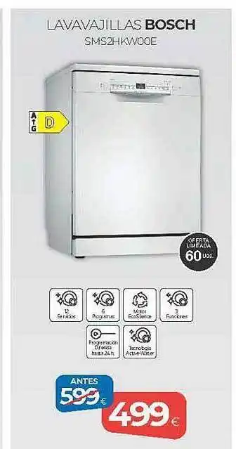 Tien 21 Lavavajillas bosch oferta