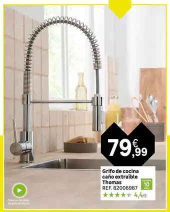 Leroy Merlin Grifo de cocina caño extraîble thomas oferta
