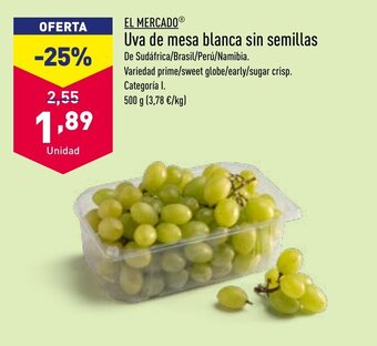 ALDI Uva de Mesa Blanca Sin Semillas oferta