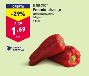 ALDI Pimiento Dulce Rojo oferta
