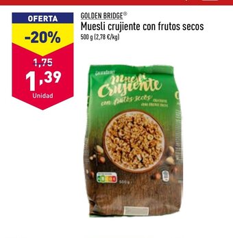 ALDI Muesli Crujiente Con Frutos Secos oferta