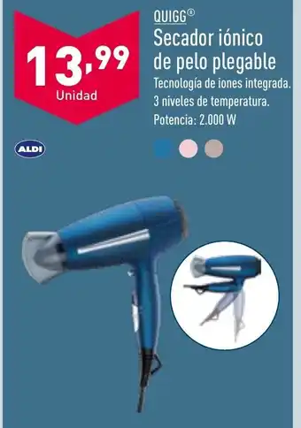 ALDI Secador Iónico de Pelo Plegable oferta
