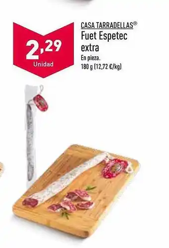 ALDI Casa tarradellas fuet espetec extra oferta