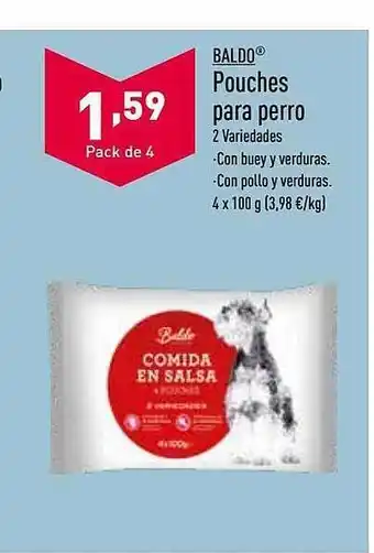 ALDI Baldo pouches para perro oferta