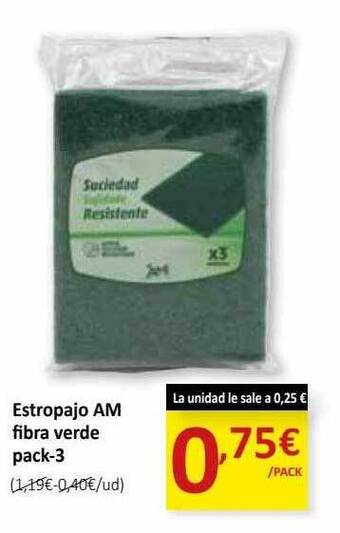 SPAR Estropajo am fibra verde pack-3 oferta