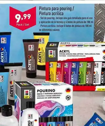 ALDI Pintura para pouring pintura acrilica oferta