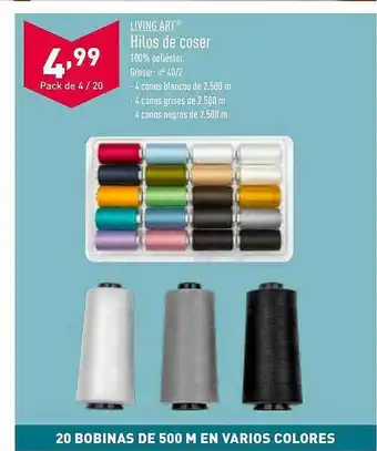 ALDI Living art hilos de coser oferta