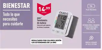 ALDI Quigg tensiómetro de muñeca oferta
