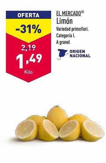 ALDI El mercado limón oferta