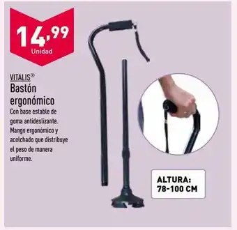 ALDI Vitalis bastón ergonómico oferta