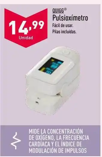ALDI Quigg pulsioximetro oferta