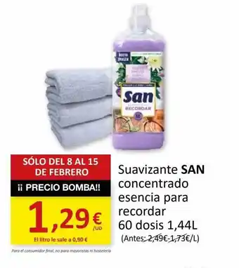 SPAR Suavizante san concentrado esencia para recoradar oferta