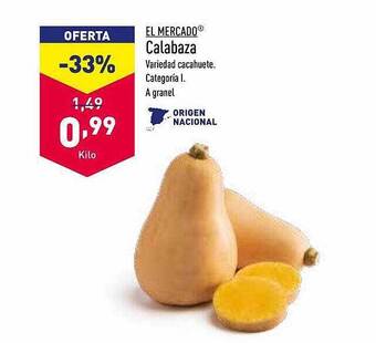 ALDI El mercado calabaza oferta