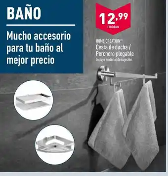 ALDI Home creation cesta de ducha perchero plegable oferta