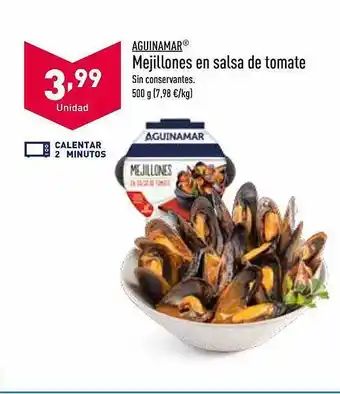 ALDI Aguinamar mejillones en salsa de tomate oferta