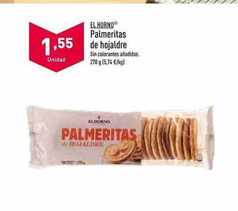 ALDI El horno palmeritas de hojaldre oferta