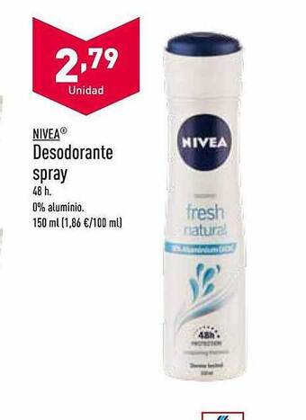 ALDI Nivea desodorante spray oferta