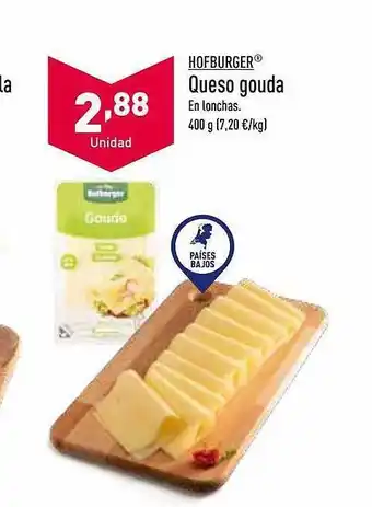 ALDI Hofburger queso gouda en lonchas oferta