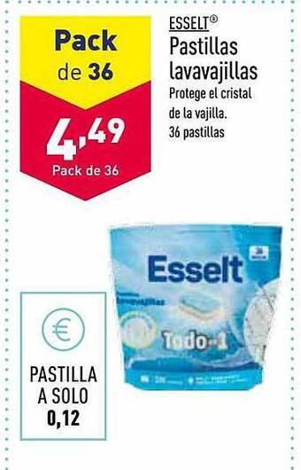 ALDI Esselt pastillas lavavajillas oferta