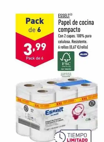 ALDI Esselt papel de cocina compacto oferta