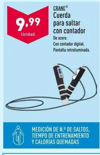 ALDI Crane cuerda para saltar con contador oferta