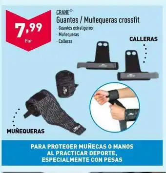 ALDI Crane guantes muñequeras crossfit oferta