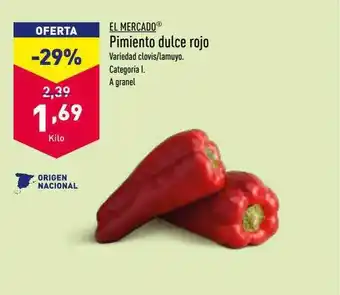 ALDI El mercado pimiento dulce rojo oferta
