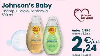 Clarel Johnson's baby champú gold o camomila oferta