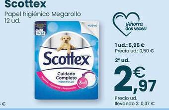 Clarel Scottex papel higiénico megarollo oferta