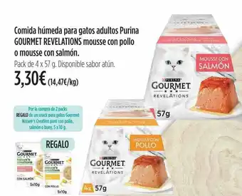 El Corte Inglés Comida húmeda para gatos adultos purina gourmet revelations mousse con pollo o mousse con salmón oferta