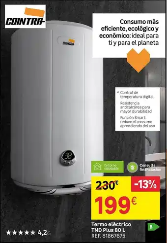 Leroy Merlin Termo eléctrico tnd plus 80l cointra oferta