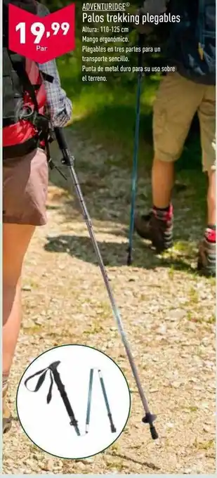 ALDI Adventuridge palos trekking plegables oferta