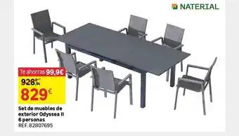 Leroy Merlin Naterial set de muebles de exterior odyssea ii 6 personas oferta
