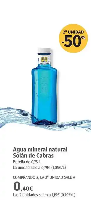 Agua mineral natural solán de cabras