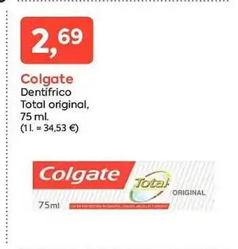 Suma Supermercados Colgate dentifrico total original oferta