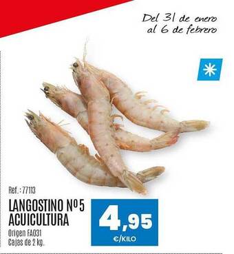Makro Langostino n°5 acuicultura oferta