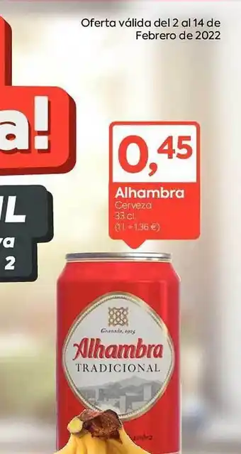 Suma Supermercados Alhoambra cerveza oferta