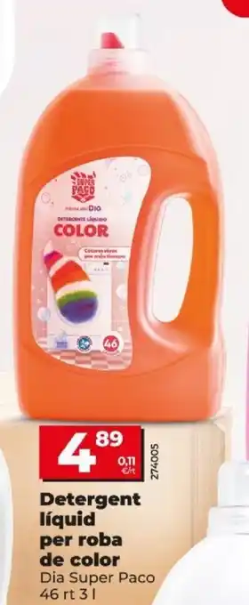 Dia Detergent líquid Per Roba De Color oferta