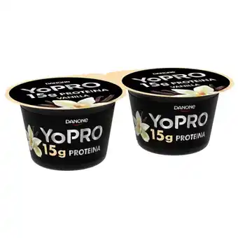 E.Leclerc Yopro danone vainilla, sabor banana, penaut butter, cocco o straccitella oferta