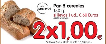 Alimerka Pan 5 cereales 150g oferta