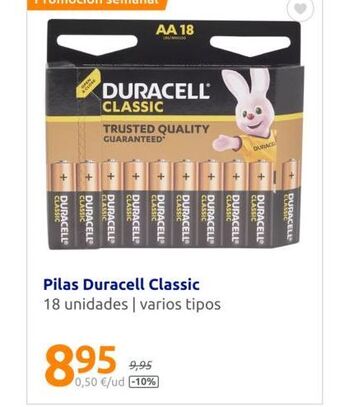 Action Pilas duracell classic oferta