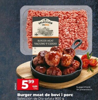 Dia Burger Meat De Boví i Porc oferta