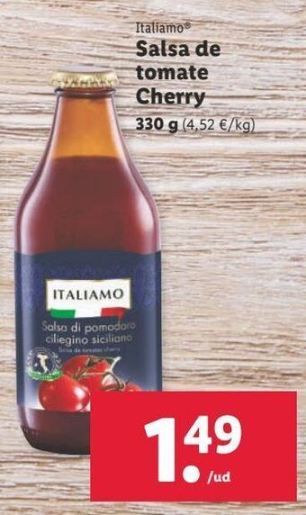 Lidl Salsa de tomate italiamo oferta