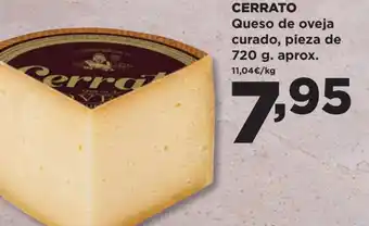 Alimerka Cerrato Queso de Oveja Curado, Pieza de 720 g. aprox oferta