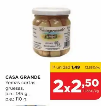 Alimerka Casa Grande Yemas Cortas Gruesas oferta