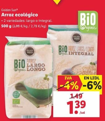 Lidl Arroz golden sun oferta