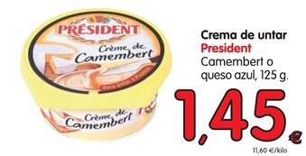 Alimerka President Crema de untar Camembert o queso azul, 125g oferta