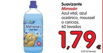 Alimerka Mimosín Suavizante Azul vital, azul oceánico, moussel o caricias, 60 lavados oferta