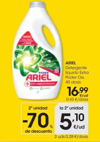 Eroski Ariel Detergente liquido oferta