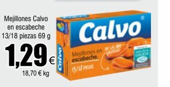 FROIZ Mejillones Calvo en Escabeche 13/18 Piezas 69g oferta